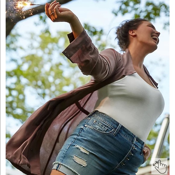 torrid Jackets & Blazers - Torrid Dark Taupe Crinkled Gauze Drawstring Back Anorak